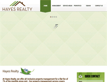 Tablet Screenshot of hayesrealtyservice.com